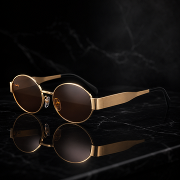 Oval Sunglasses for Women brown